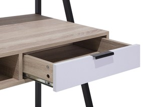 Set di mobili da ufficio legno chiaro e nero FOSTER/CALVIN Beliani