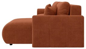 Divano angolare color mattone allungabile (con composizione variabile) Lorine – Ropez