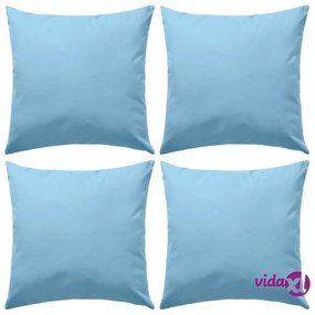 vidaXL Cuscini da Esterno 4 pz 45x45 cm Celesti