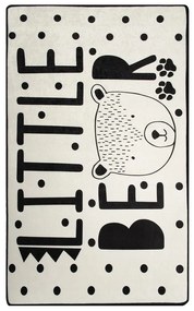Tappeto antiscivolo per bambini bianco e nero , 100 x 160 cm Little Bear - Conceptum Hypnose