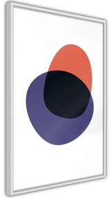 Poster White, Orange, Violet and Black