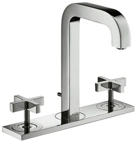 Gruppo Lavabo 3 Fori Con Piastra 140 Cm e maniglie a croce cromo Hansgrohe Citterio 39134000