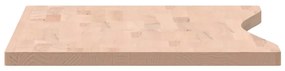 Piano per scrivania 100x(45-50)x2,5 cm legno massello di faggio