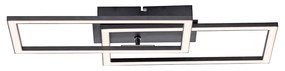 Plafoniera nera incl. LED dimmerabile a 3 livelli 54 cm - Georgi