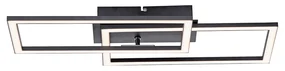 Plafoniera nera incl. LED dimmerabile a 3 livelli 54 cm - Georgi