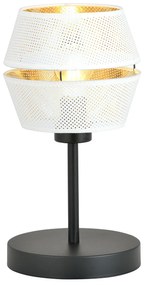Lumetto Contemporaneo 1 Luce Enea In Metallo Bianco E Oro
