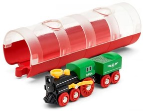 Treno a vapore e tunnel