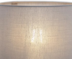 Lampada da parete intelligente in acciaio con paralume grigio incl. Wifi A60 - Stacca