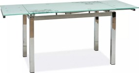 Tavolo GD-017 in vetro temperato bianco – 110/170x74x75 cm