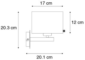 Applique moderna nera con oro - VT 1