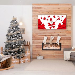 Quadro su tela Vacanze Babbo Natale Regali 100x50 cm