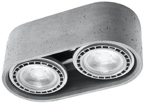 Faretto grigio 27x14 cm Spattio - Sollux