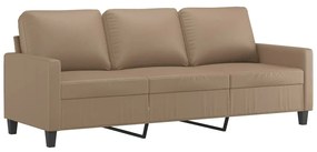 Set di divani 3 pz con cuscini cappuccino in similpelle