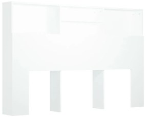 Testiera con contenitore bianco 160x19x103,5 cm