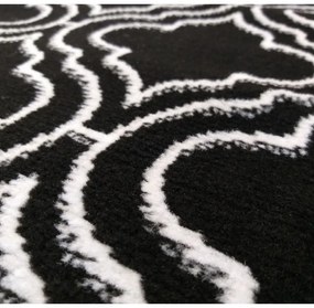 Tappeto stile scandinavo nero con motivo bianco Larghezza: 200 cm | Lunghezza: 290 cm