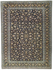 Kashan Tappeto persiano 410x310 Blu (Iran) Annodato A Mano