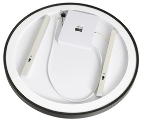 Specchio da bagno nero 70 cm con LED dimmerabile a 3 livelli con touch rotondo - Miral