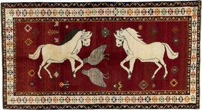 Gabbeh Tappeto persiano 150x280 Rosso (Iran) Annodato A Mano