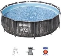 Piscina fuori terra Steel Pro Max Bestway rotonda, 366x100 cm