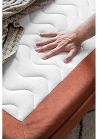 Divano letto in velluto color mattone 225 cm Charming Charlie - Miuform