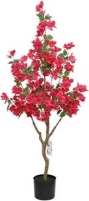Bouganvillea Artificiale Con Vaso Nero H 120 Cm