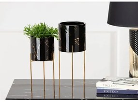 Portafiori NILA 32,5x13 cm nero/oro