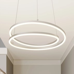 Lampada LED a sospensione Davian di Lindby, color nichel, Ø 49 cm, dimmerabile