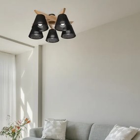 Brilagi - LED  Lampadario a plafone ANTHONY 5xE14/40W/230V quercia/nero