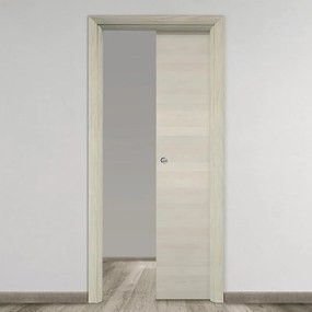 Porta interna scorrevole Time in MDF colore ecru, L 70 x H 210 cm, apertura reversibile