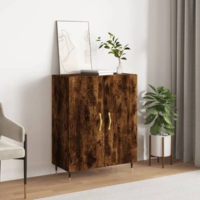 Credenza Rovere Fumo 69,5x34x90 Cm İn Legno Multistrato /