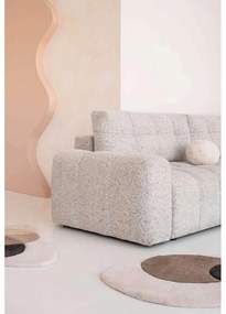 Divano angolare componibile beige allungabile/con contenitore (con penisola a destra) Lulu – Miuform