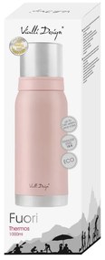 Tazza termica da viaggio rosa Fuori, 1 l - Vialli Design