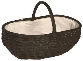 Cestino in vimini per legno con manico 40x65 cm