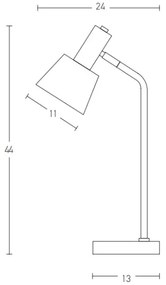 Zambelis 20220 - Lampada da tavolo 1xE14/25W/230V grigio