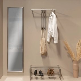 Attaccapanni da parete argentato in metallo 65 cm Senza – Spinder Design