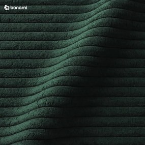 Divano angolare in verde scuro allungabile (con composizione variabile) con rivestimento in velluto a coste Monaco – Bobochic Paris