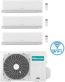 Climatizzatore Condizionatore Inverter Hisense Energy Ultra Ecosense Wifi R32 Trial Split 7000 + 7000 + 12000 BTU con U.E. 3AMW72U4RJC Classe A++/A+