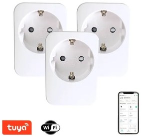 Immax NEO 07761C - Set 3 prese smart NEO LITE 3680W/230V/16A Wi-Fi Tuya SCHUKO