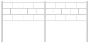 Testiera in metallo bianco 193 cm