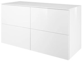 Mobile da bagno sotto lavabo Neo  laccato lucido L 120 x H 65 x P 48 cm 4 cassetti, lavabo non incluso