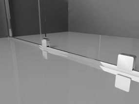 Mexen Velar Duo cabina doccia scorrevole 90 x 80 cm, trasparente, cromo - 871-090-080-02-01
