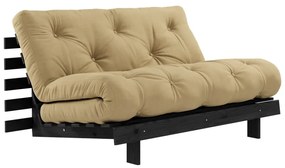 Divano letto color senape 140 cm Roots Black Night - Karup Design
