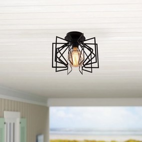 Lampada da soffitto nera con paralume in metallo ø 26 cm Nemrut - Opviq lights