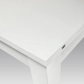 Tavolo LIPARI finitura bianco perla allungabile a libro 90&#215;90 cm &#8211; 180&#215;90 cm