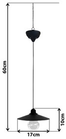 Lampadario solare LED su filo DINA 1,2V 200 mAh IP44