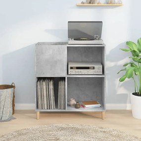 Mobile porta dischi grigio cemento 84,5x38x89 legno multistrato