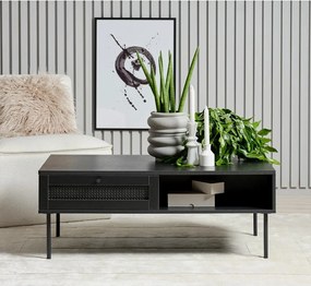 Tavolino nero 60x110 cm Pensacola - Unique Furniture