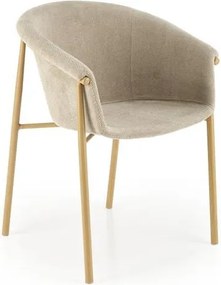 Sedia imbottita k489 beige/oro