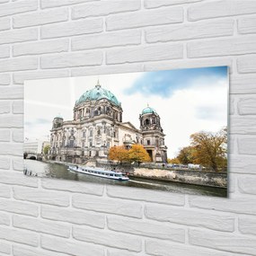 Quadro acrilico Germania Cattedrale River di Berlino 100x50 cm