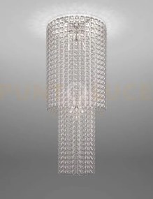 Giogali lampadadario a soffitto ca2 cristallo trasparente e cromo l...